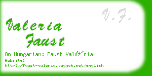 valeria faust business card